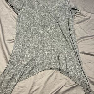 Torrid size 2 Heather Gray asymmetrical Knit Top